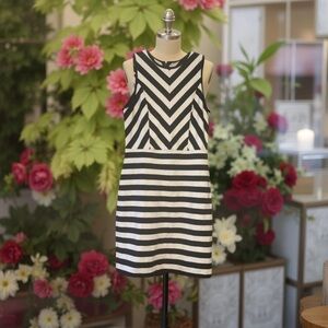 ‧₊˚✮ Striped Chevron Bodycon NWOT Work Heavy Fabric